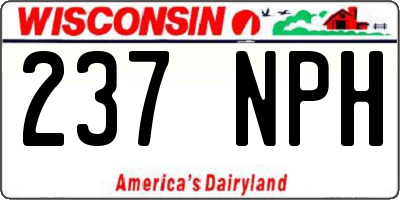 WI license plate 237NPH