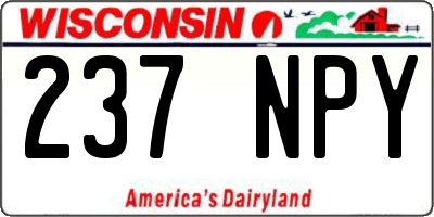 WI license plate 237NPY