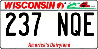 WI license plate 237NQE