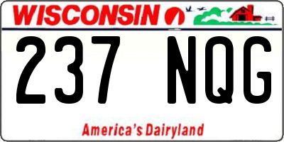 WI license plate 237NQG