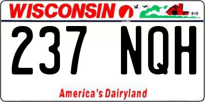 WI license plate 237NQH