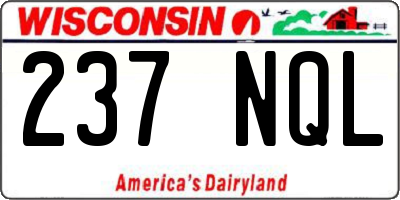 WI license plate 237NQL