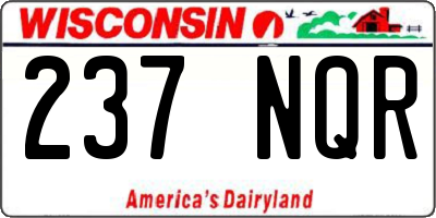 WI license plate 237NQR