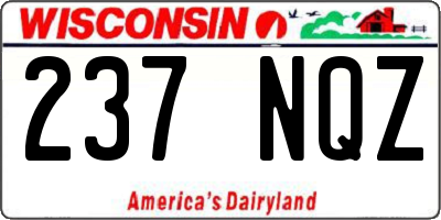 WI license plate 237NQZ