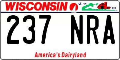 WI license plate 237NRA