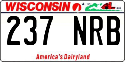 WI license plate 237NRB