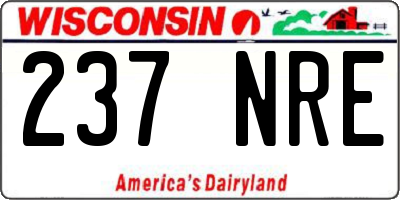 WI license plate 237NRE