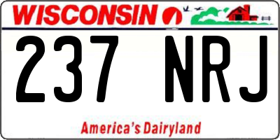 WI license plate 237NRJ