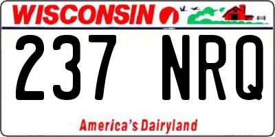 WI license plate 237NRQ