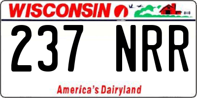 WI license plate 237NRR