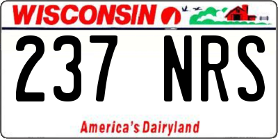 WI license plate 237NRS