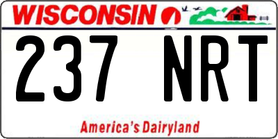 WI license plate 237NRT