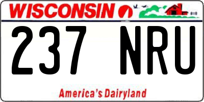 WI license plate 237NRU