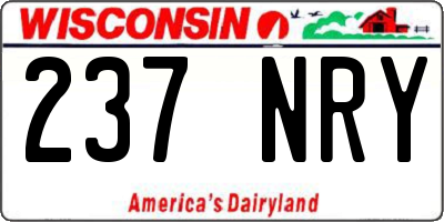 WI license plate 237NRY