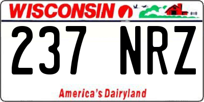 WI license plate 237NRZ