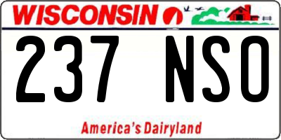 WI license plate 237NSO