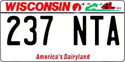WI license plate 237NTA
