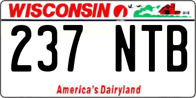 WI license plate 237NTB