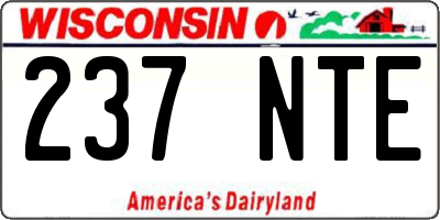 WI license plate 237NTE