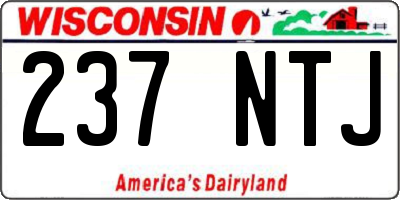 WI license plate 237NTJ