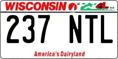 WI license plate 237NTL