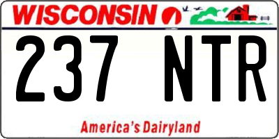 WI license plate 237NTR