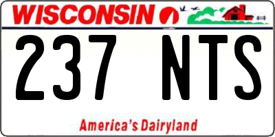 WI license plate 237NTS