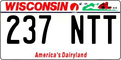 WI license plate 237NTT