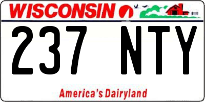 WI license plate 237NTY