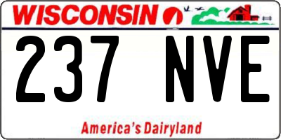 WI license plate 237NVE