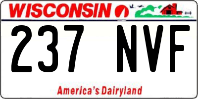 WI license plate 237NVF