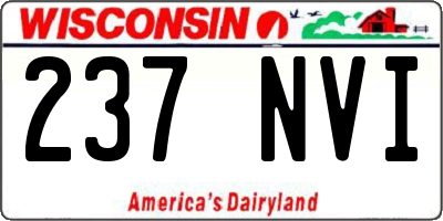 WI license plate 237NVI