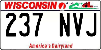 WI license plate 237NVJ