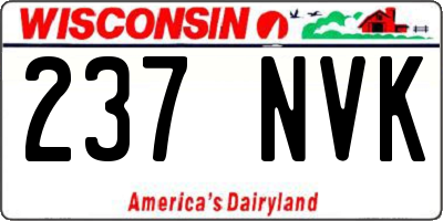 WI license plate 237NVK