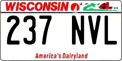 WI license plate 237NVL