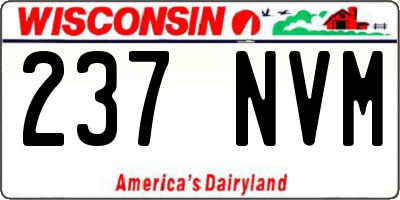 WI license plate 237NVM