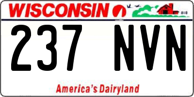 WI license plate 237NVN