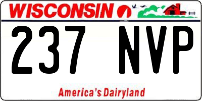 WI license plate 237NVP