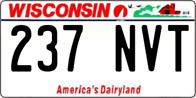 WI license plate 237NVT