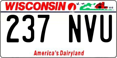 WI license plate 237NVU