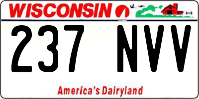 WI license plate 237NVV