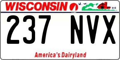 WI license plate 237NVX