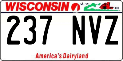 WI license plate 237NVZ