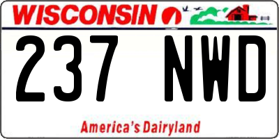 WI license plate 237NWD