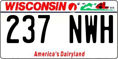 WI license plate 237NWH