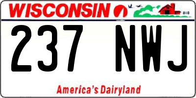 WI license plate 237NWJ