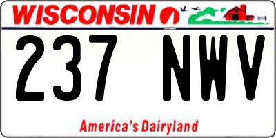 WI license plate 237NWV