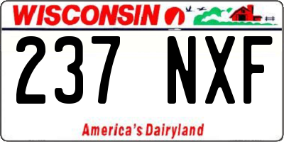 WI license plate 237NXF