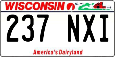 WI license plate 237NXI