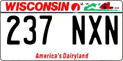 WI license plate 237NXN